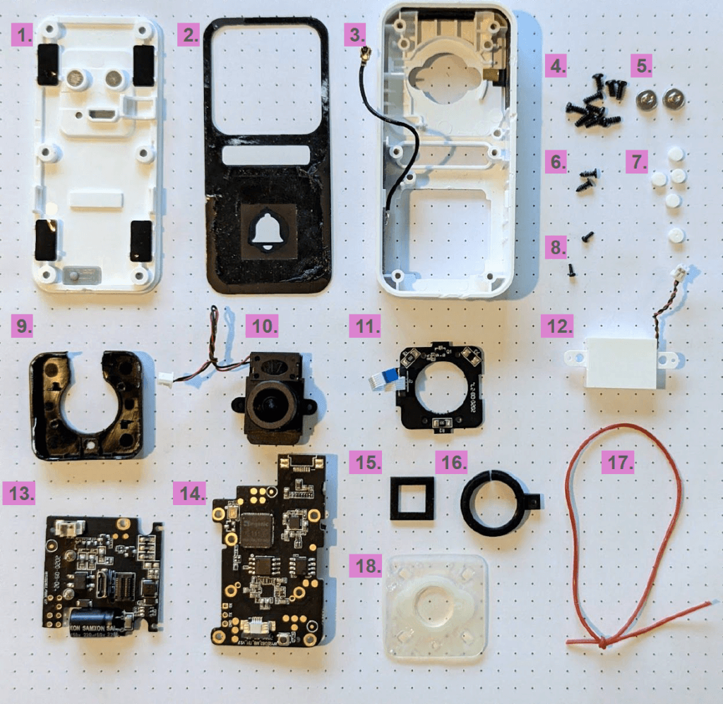 Wyze doorbell parts list